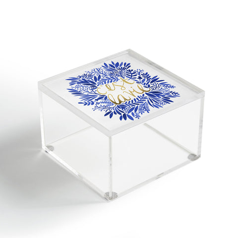 Cat Coquillette Thats Life Gold Blue Acrylic Box