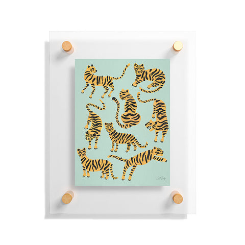 Cat Coquillette Tiger Collection Mint Orange Floating Acrylic Print