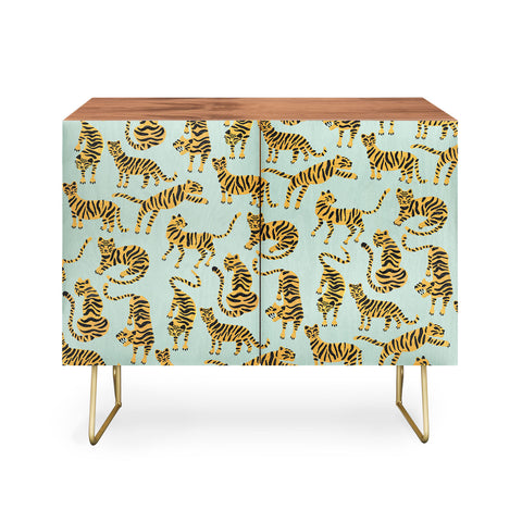 Cat Coquillette Tiger Collection Mint Orange Credenza