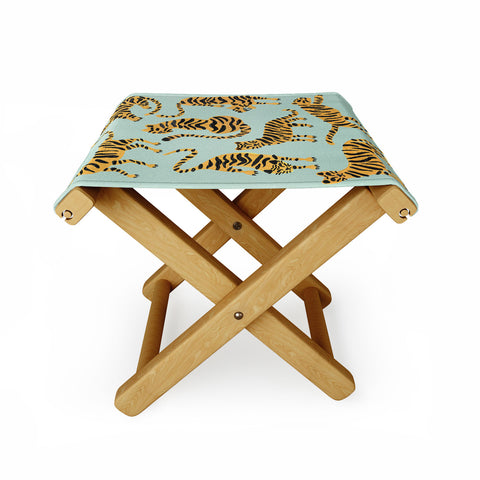 Cat Coquillette Tiger Collection Mint Orange Folding Stool