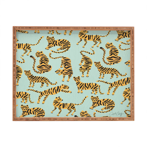 Cat Coquillette Tiger Collection Mint Orange Rectangular Tray