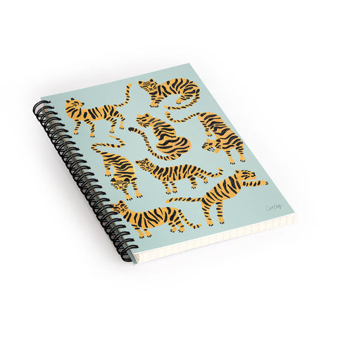 Cat Coquillette Tiger Collection Mint Orange Spiral Notebook