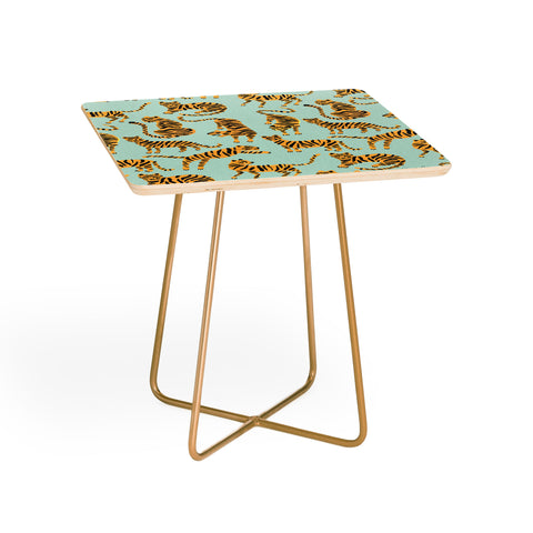 Cat Coquillette Tiger Collection Mint Orange Side Table