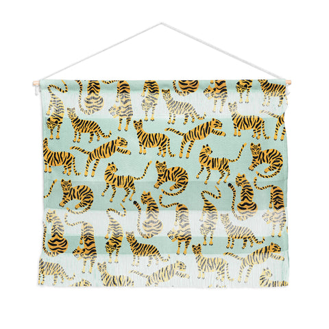 Cat Coquillette Tiger Collection Mint Orange Wall Hanging Landscape