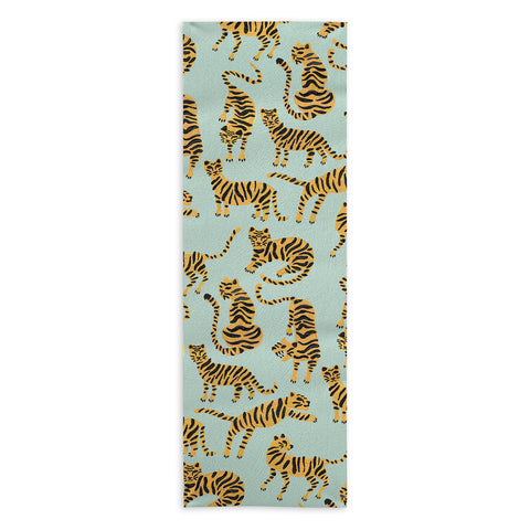 Cat Coquillette Tiger Collection Mint Orange Yoga Towel
