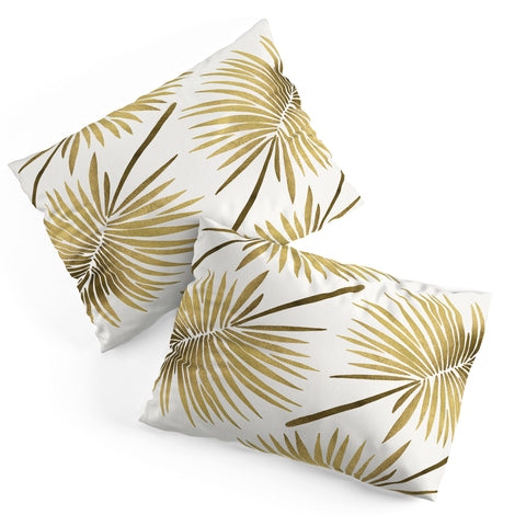 Cat Coquillette Tropical Fan Palm Gold Pattern Pillow Shams