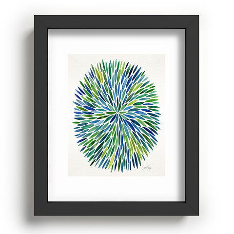 Cat Coquillette Watercolor Burst Blue Recessed Framing Rectangle