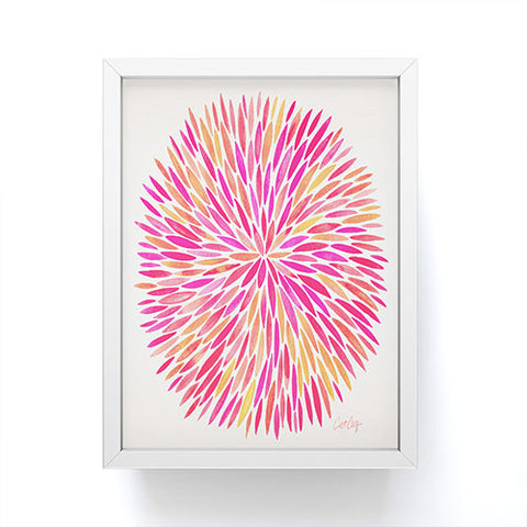 Cat Coquillette Watercolor Burst Pink Ombre Framed Mini Art Print