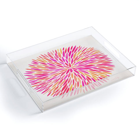 Cat Coquillette Watercolor Burst Pink Ombre Acrylic Tray