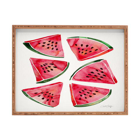 Cat Coquillette Watermelon Slices 2 Rectangular Tray