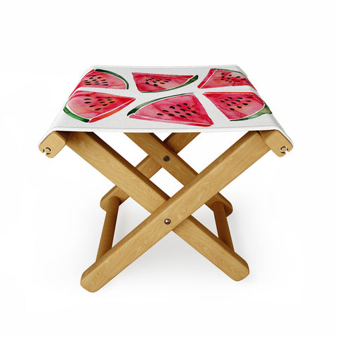 Cat Coquillette Watermelon Slices Folding Stool