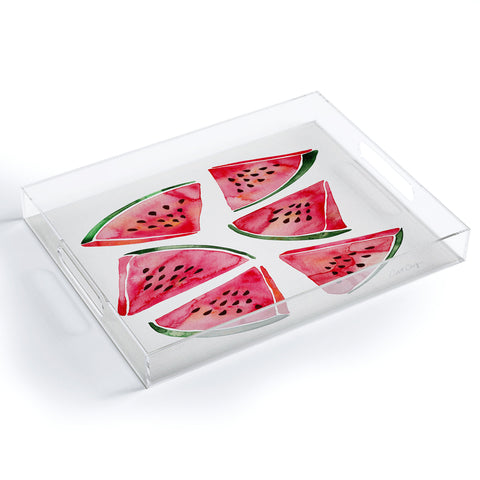 Cat Coquillette Watermelon Slices Acrylic Tray