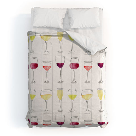 Cat Coquillette Wine Collection Comforter