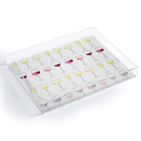 Cat Coquillette Wine Collection Acrylic Tray
