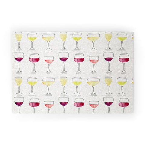 Cat Coquillette Wine Collection Welcome Mat