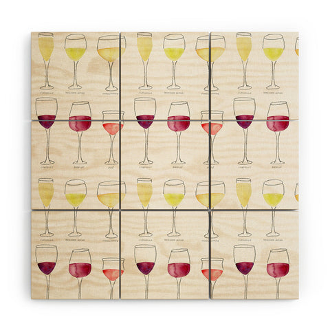 Cat Coquillette Wine Collection Wood Wall Mural