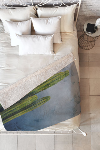 Catherine McDonald Cactus Family Portrait Fleece Throw Blanket