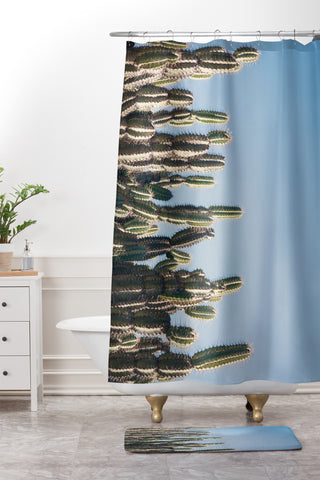 Catherine McDonald Cactus Perspective Horizontal Shower Curtain And Mat
