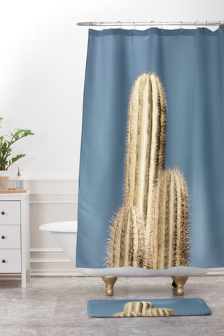 Catherine McDonald Cactus Trio Shower Curtain And Mat