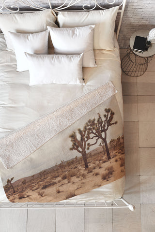 Catherine McDonald California Joshua Trees Fleece Throw Blanket