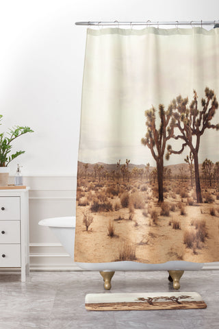 Catherine McDonald California Joshua Trees Shower Curtain And Mat