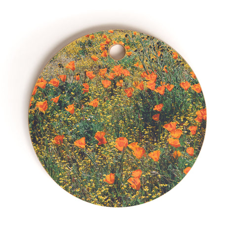 Catherine McDonald California Poppies Cutting Board Round