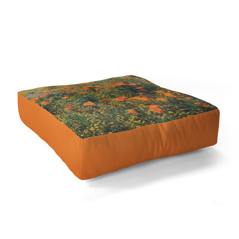 Catherine McDonald California Poppies Floor Pillow Square