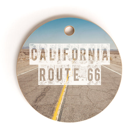 Catherine McDonald California Route 66 Cutting Board Round