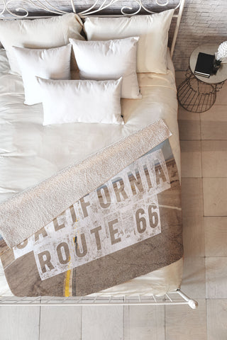 Catherine McDonald California Route 66 Fleece Throw Blanket