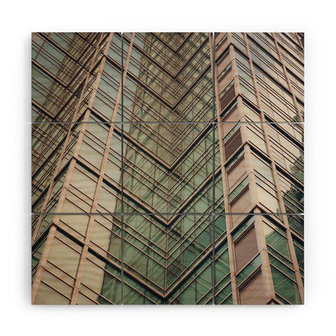 Catherine McDonald City Chevron Wood Wall Mural