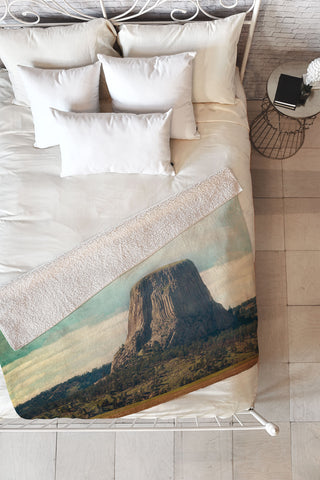 Catherine McDonald Devils Tower Fleece Throw Blanket