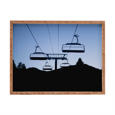 Catherine McDonald Dusk over Mammoth Mountain Rectangular Tray