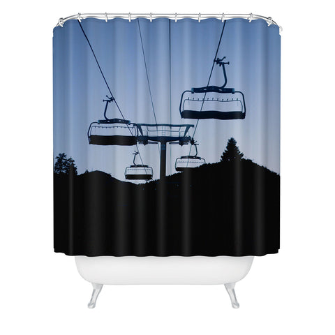 Catherine McDonald Dusk over Mammoth Mountain Shower Curtain