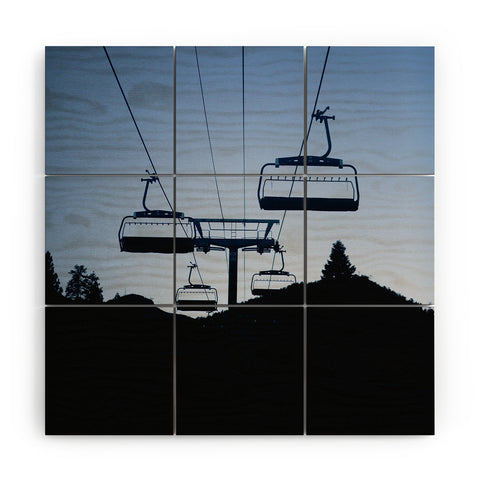 Catherine McDonald Dusk over Mammoth Mountain Wood Wall Mural