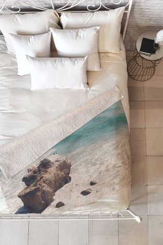 Catherine McDonald El Matador Beach Malibu Fleece Throw Blanket