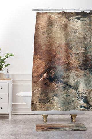 Catherine McDonald GEOTHERMAL III Shower Curtain And Mat