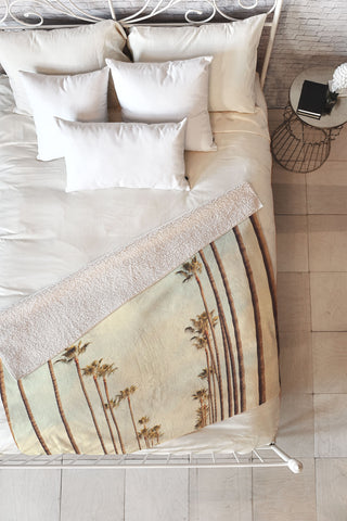 Catherine McDonald Los Angeles Palms Fleece Throw Blanket