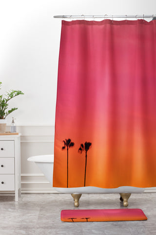 Catherine McDonald Los Angeles Sunset Shower Curtain And Mat