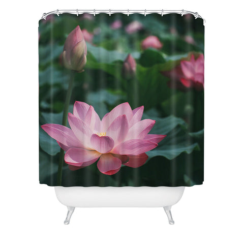 Catherine McDonald Lotus Field Shower Curtain