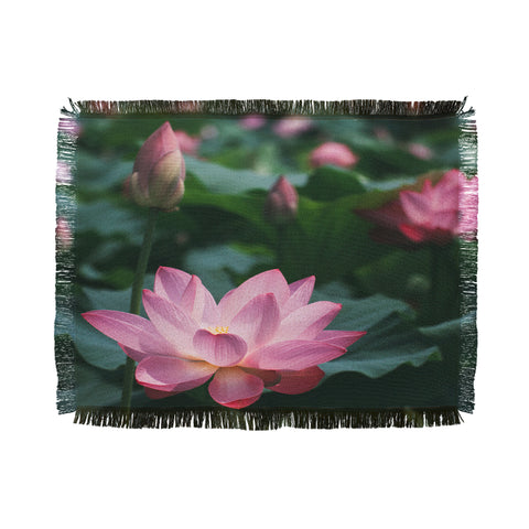 Catherine McDonald Lotus Field Throw Blanket