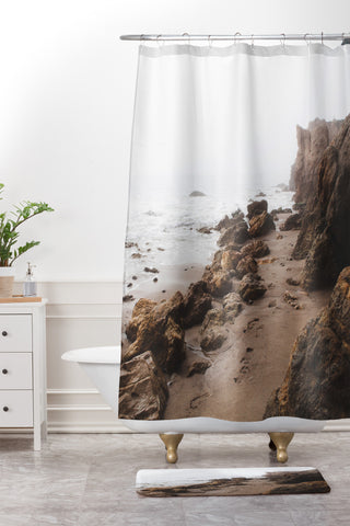 Catherine McDonald Malibu Coast Shower Curtain And Mat