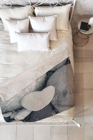 Catherine McDonald My Heart Shaped Rock Fleece Throw Blanket