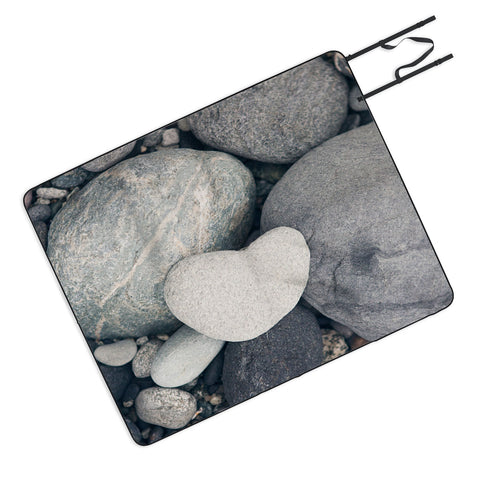 Catherine McDonald My Heart Shaped Rock Picnic Blanket