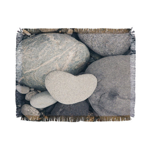 Catherine McDonald My Heart Shaped Rock Throw Blanket