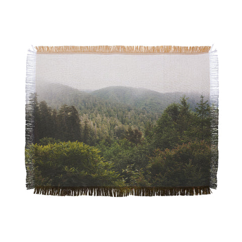 Catherine McDonald Northern California Redwood Forest Throw Blanket