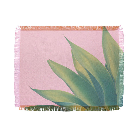 Catherine McDonald Pink Agave Throw Blanket