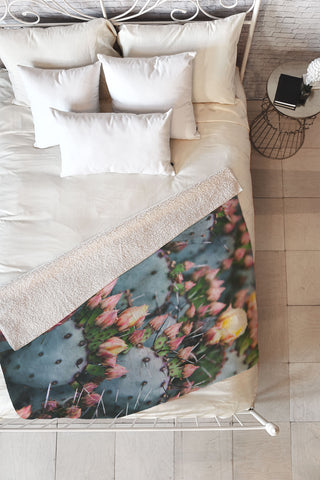 Catherine McDonald Prickly Pear Fleece Throw Blanket