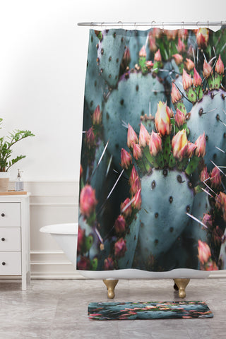 Catherine McDonald Prickly Pear Shower Curtain And Mat