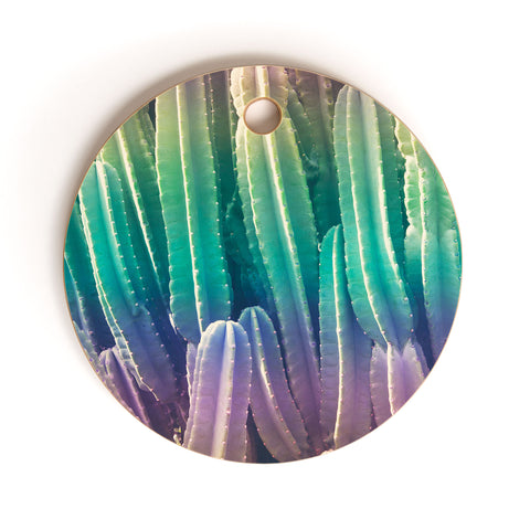 Catherine McDonald Rainbow Cactus Cutting Board Round