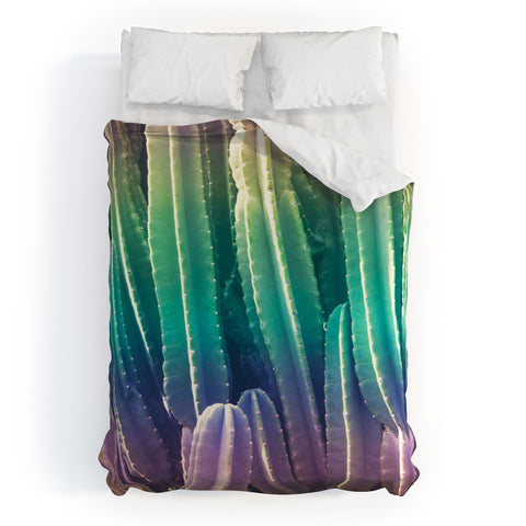 Catherine McDonald Rainbow Cactus Duvet Cover